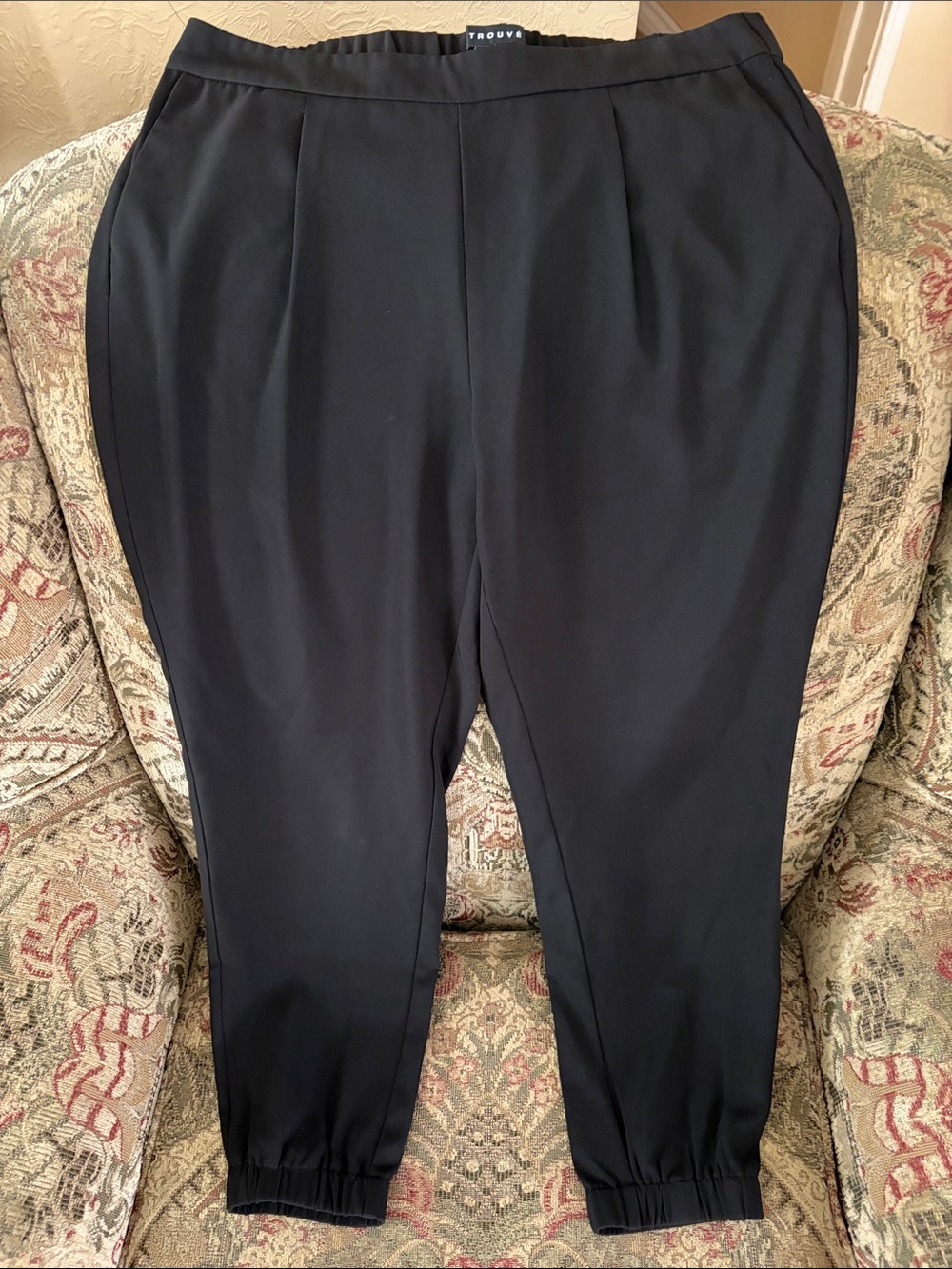 Trouve Black Track Jogger Pants